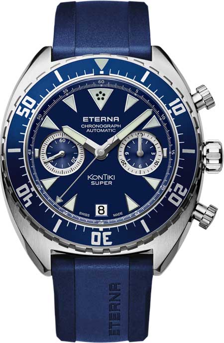 Super-KonTiki-Chronograph Blaues Zifferblatt
