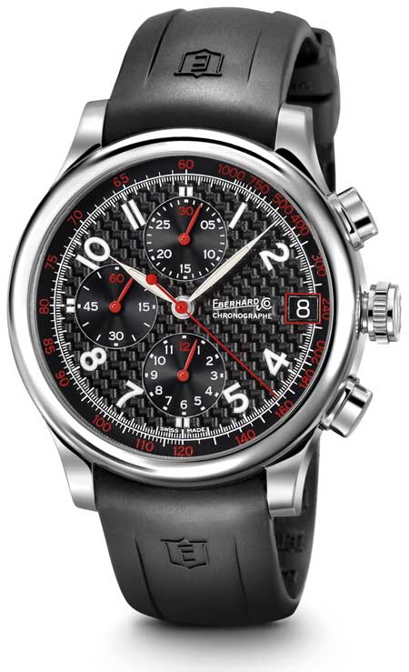 eberhard & co-traversetolo-chrono mit carbonzifferblatt