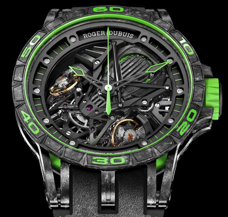 Roger Dubuis Excalibur Aventador S Green