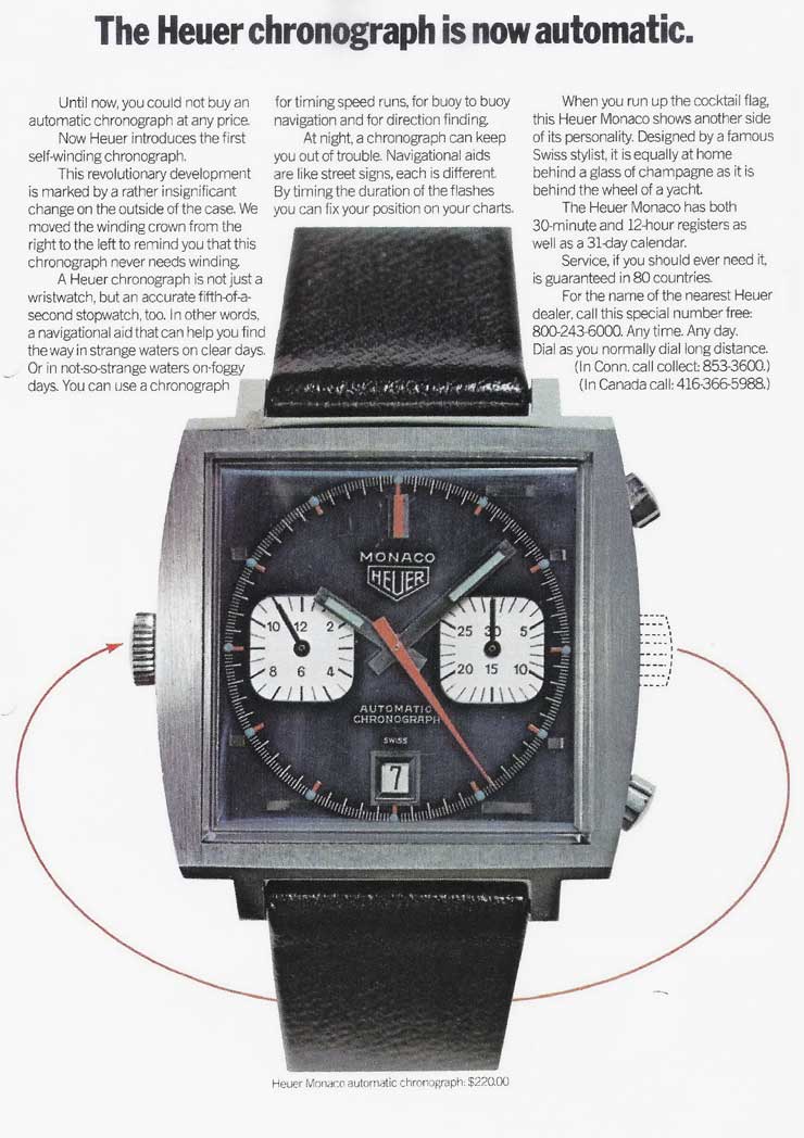 TAG Heuer Monaco Advertising 1969