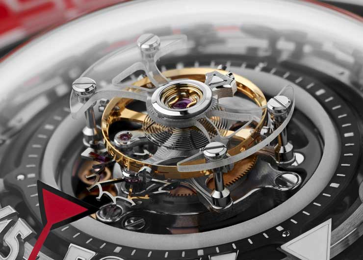 MB&F HM7 Platinum Red: rotes Derivat der Aquapod in edlem Platin