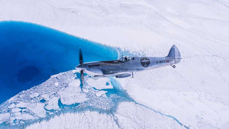 Silver Spitfire über Grönlande
