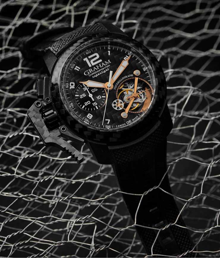 Graham Chronofighter Superlight Carbon Tourbillograph