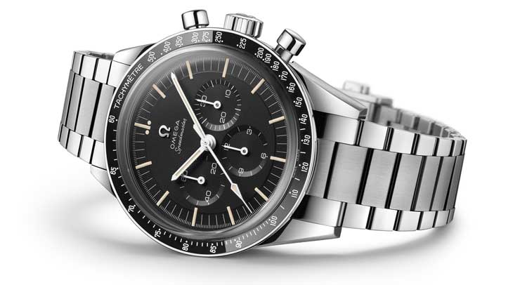 Omega Speedmaster Moonwatch 321 in Edelstahl Das legendäre Omega-Kaliber kommt jetzt auch in einer Edelstahl-Variante