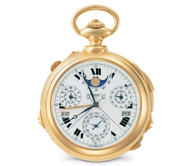 Graves Taschenuhr, Vorderseite