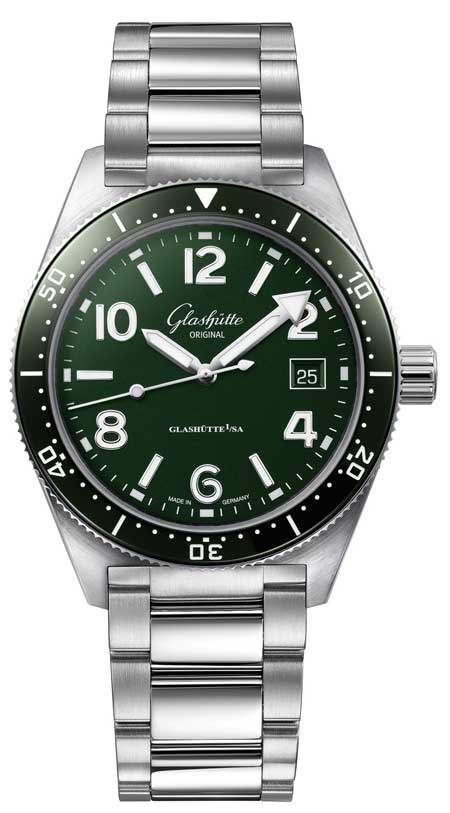 450.Glashütte Original SeaQ Schilfgrün Metallband