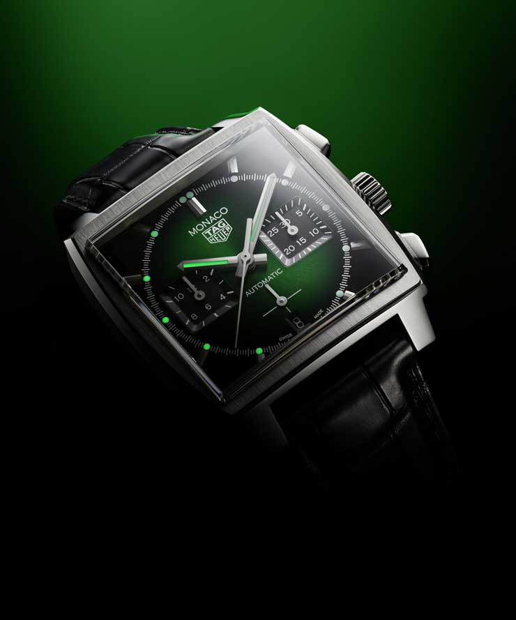 740.Tag Heuer Monaco Green Dial