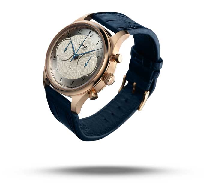 680.g Staudt Praeludium Guilloche Chronographen