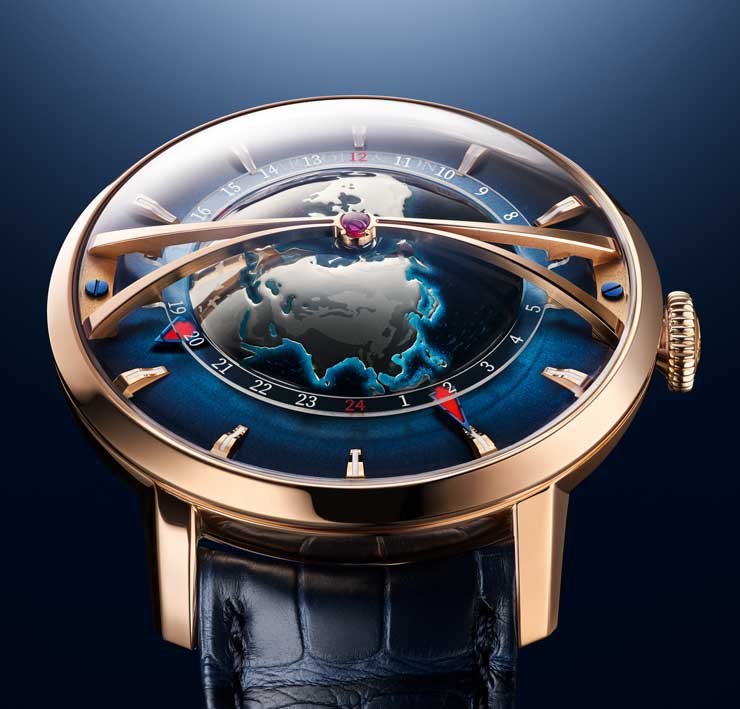 740.det Arnold & Son Globetrotter Gold
