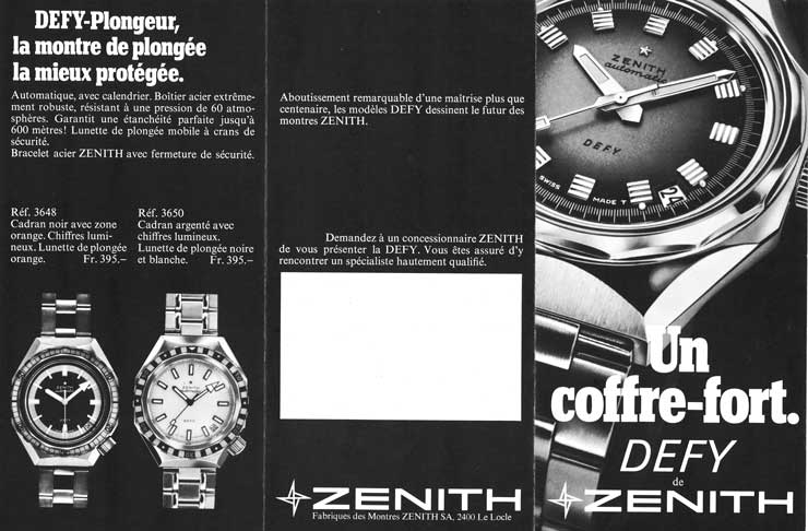 740.Flyer für die Zenith Defy A3642