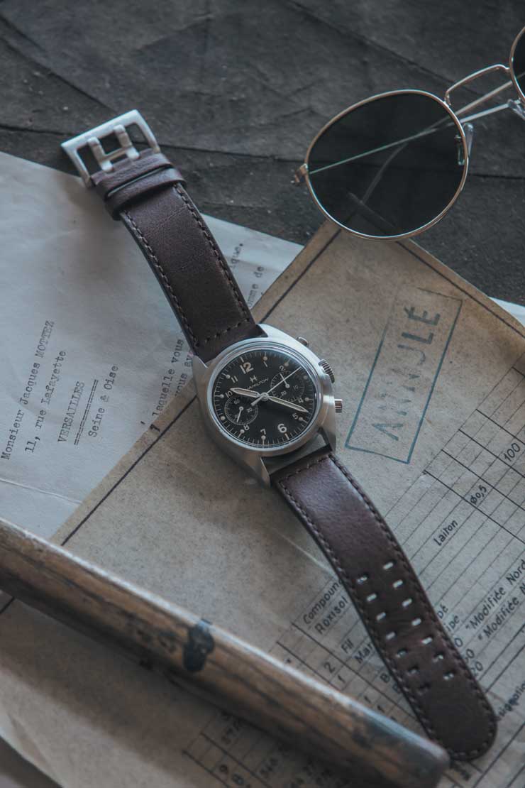 740mood Hamilton Khaki Pilot Pioneer Mechanical Chronograph