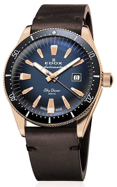 450. edox skydiver date automatic bronze