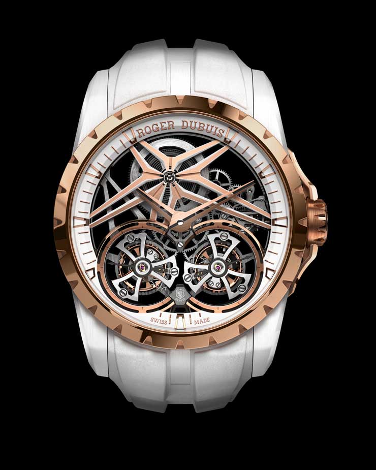 Excalibur Double Tourbillon White Ceramic 
