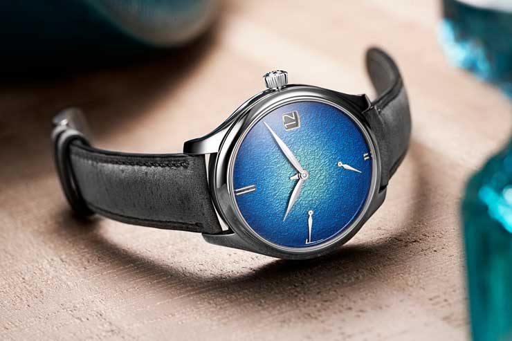 Perpetual Calendar Tantalum Blue Enamel