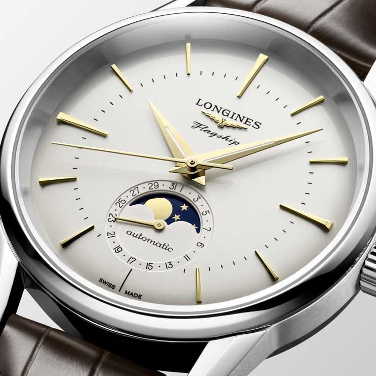 Neue Longines Flagship Heritage mit Mondphasenfunktion