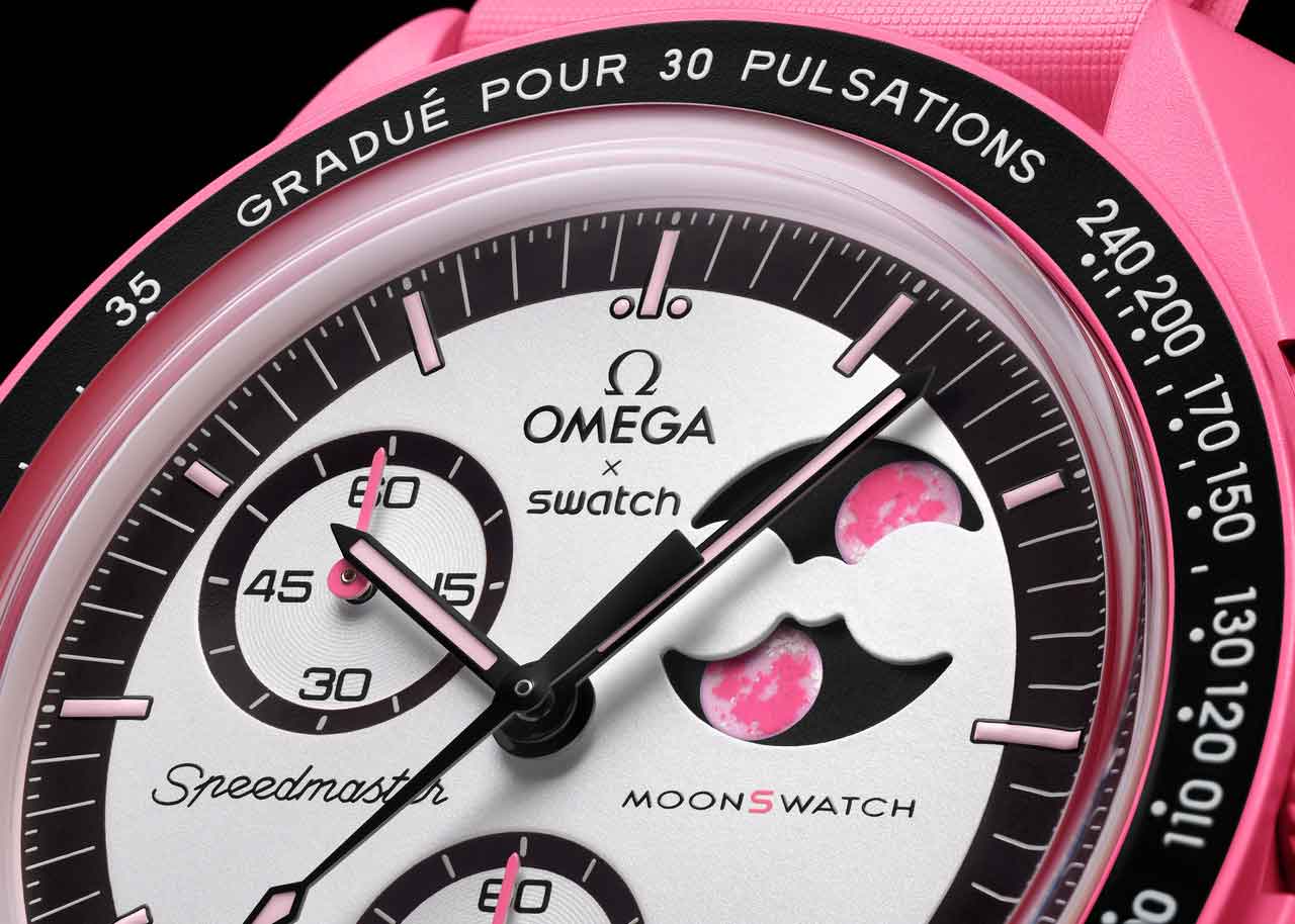 MoonSwatch Mission to the Pink Moonphase