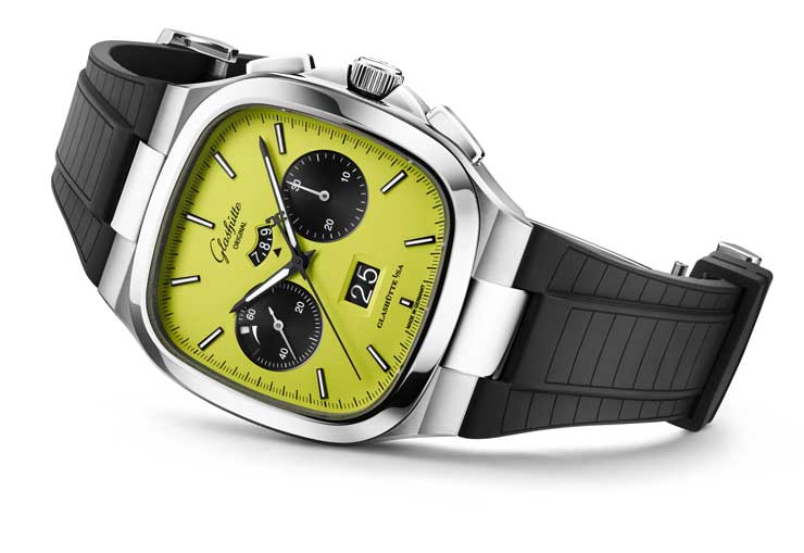 Seventies Chronograph Panoramadatum lime