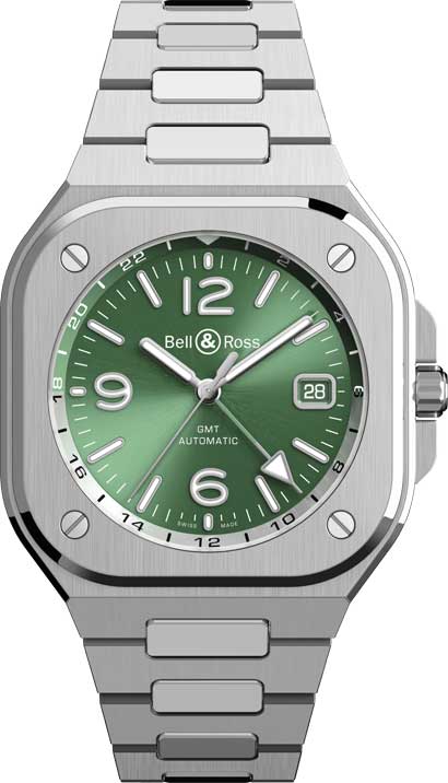 Bell & Ross BR-05 GMT Green Steel (Ref. BR05G-GN-ST)
